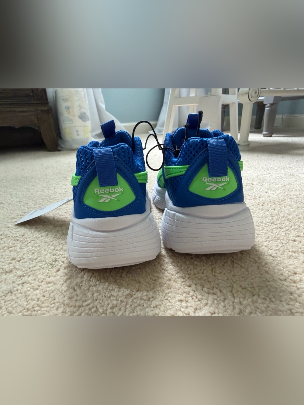 Reebok Kids Blue & Green Athletic Sneakers - Picture 4 of 9